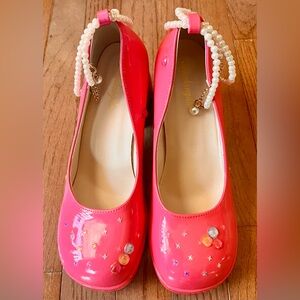 Bright Pink Ladies Embellished Heels -PLEASE READ